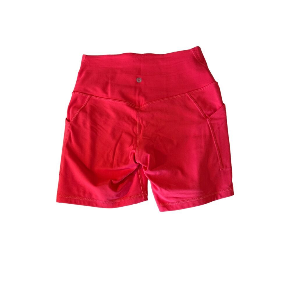 Lululemon Align High-Rise Shorts with Pockets 6" Size 8 Pink Excellent Condition - Picture 4 of 8